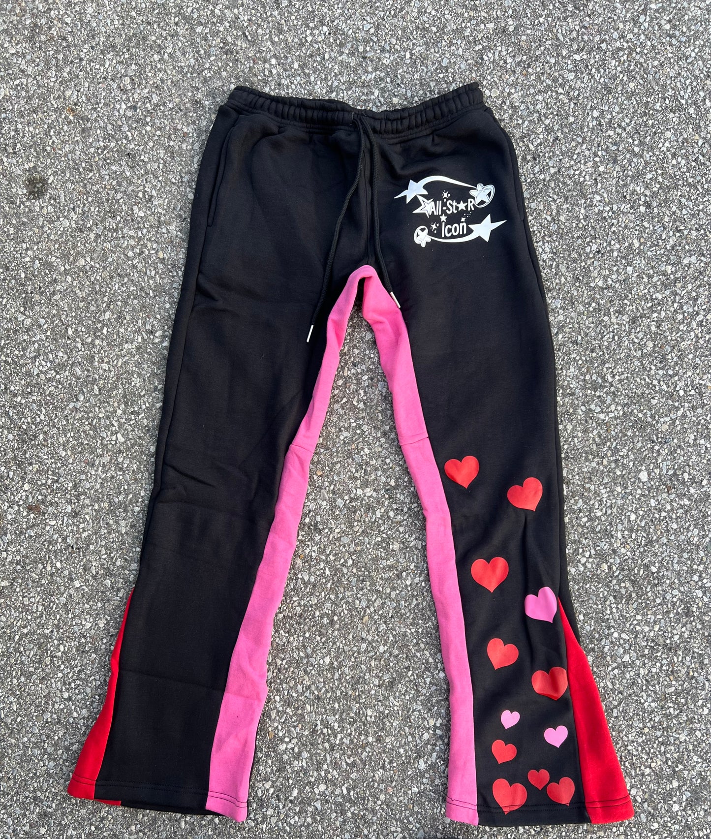 Black unisex Valentines Tracksuit set