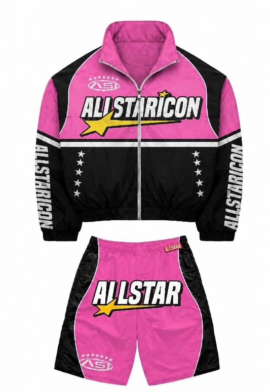 Pink windbreaker set