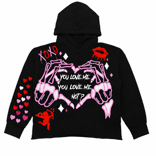 Black unisex Valentines Tracksuit set