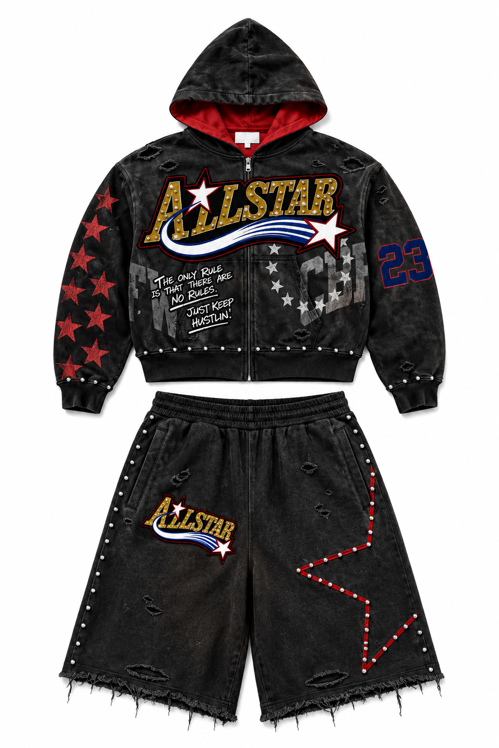 Black Jorts Set