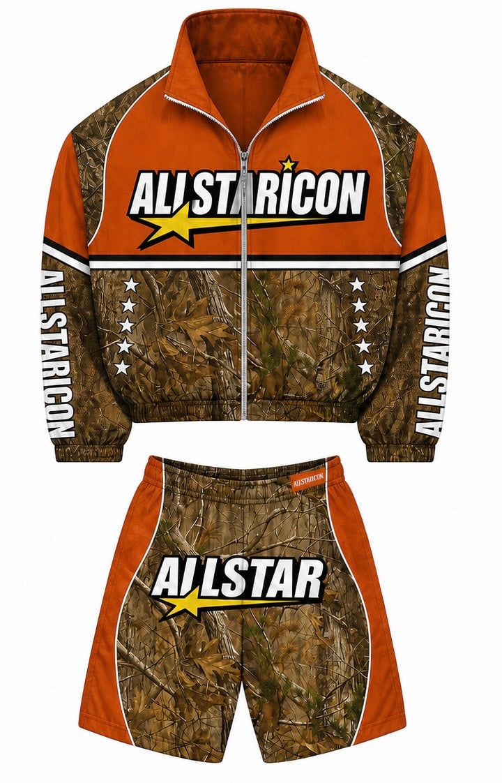 Orange windbreaker set