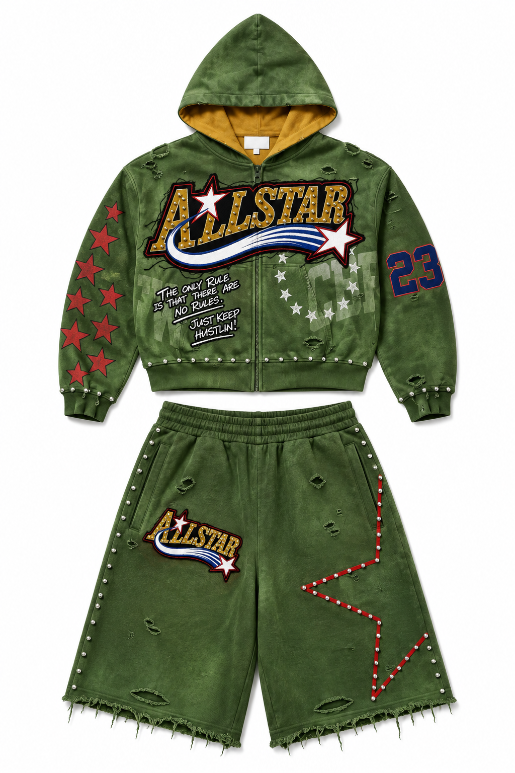 Green Jorts Set