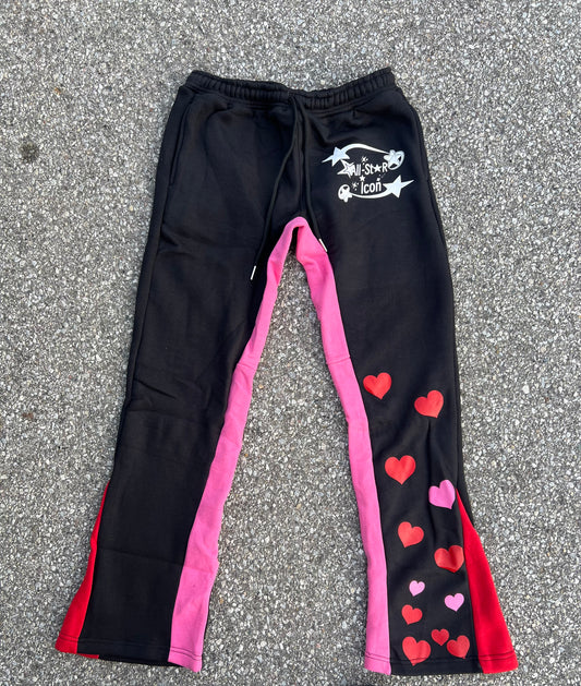 Valentine Flared trackpants (Black)